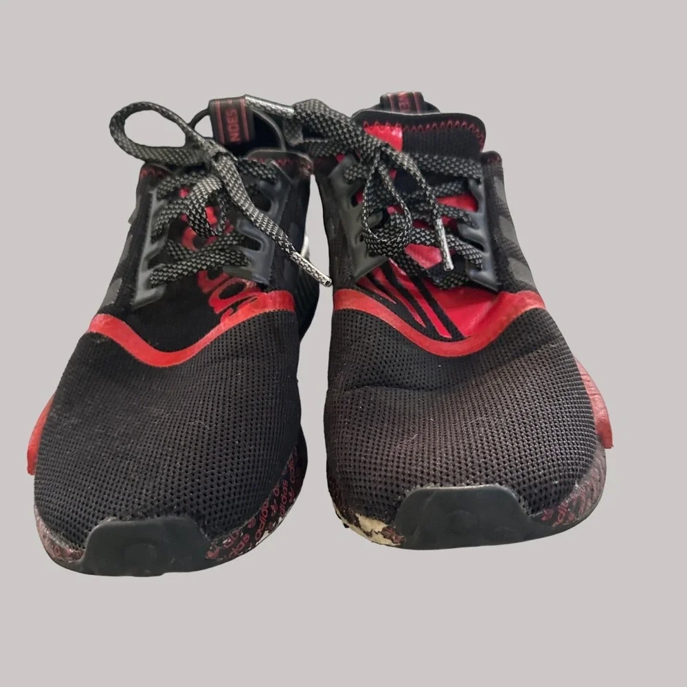 Adidas‎ NMD R1 FV8517 Black Red Size 7 Men's Sneakers Running Shoes Originals